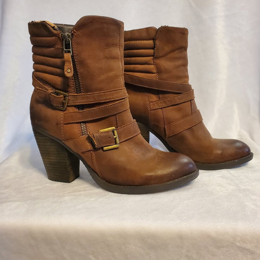 Genuine Leather Steve Madden Raleigh Over-Ankle Boots sz 10